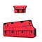 Tekton Roll Up Tool Bag, Stubby Comb. Wrench Pouch, 8-19mm, 12 Tool, Red, Woven Polyester Fabric, 12 Pockets ORG27212 - alternate 6